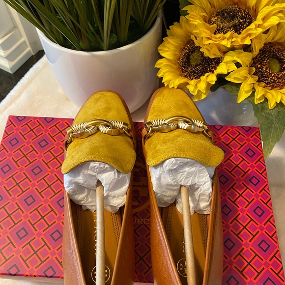 Tory Burch Jessa Suede & Leather Loafers - Picture 7 of 9